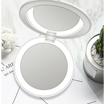Portable Folding LED Makeup Mirror with Power Bank