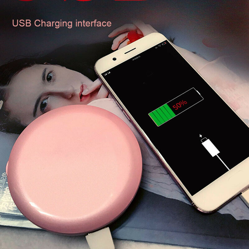 Portable Folding LED Makeup Mirror with Power Bank