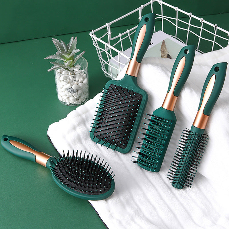 Dark Green Massage Comb for Straight and Curly Hair