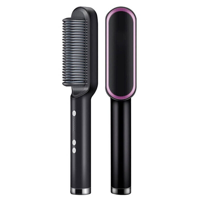 2-in-1 Hair Straightening Brush