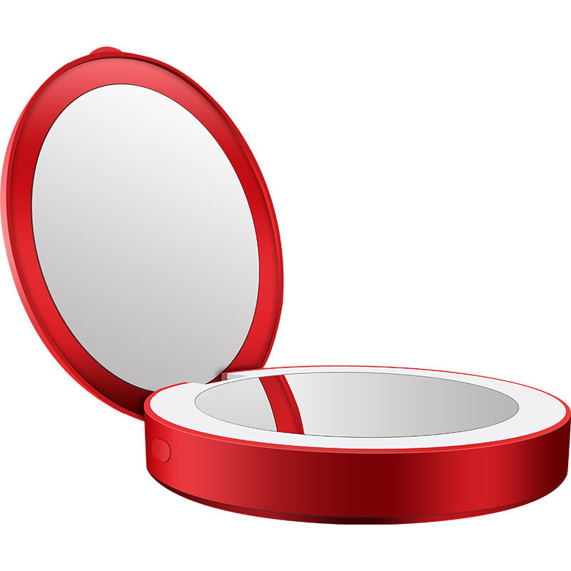 Portable Folding LED Makeup Mirror with Power Bank